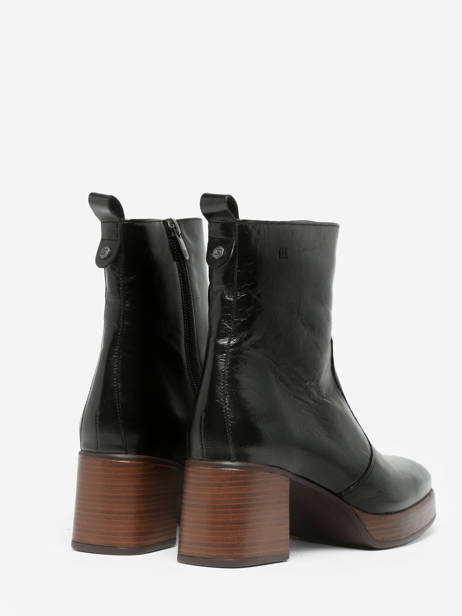 Bottines à Talon Cristel En Cuir Dorking Noir women D9157 vue secondaire 4