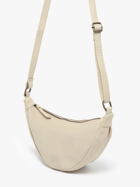 Sac Bandoulière Cow Cuir Basilic pepper Beige cow BCOW73 vue secondaire 2