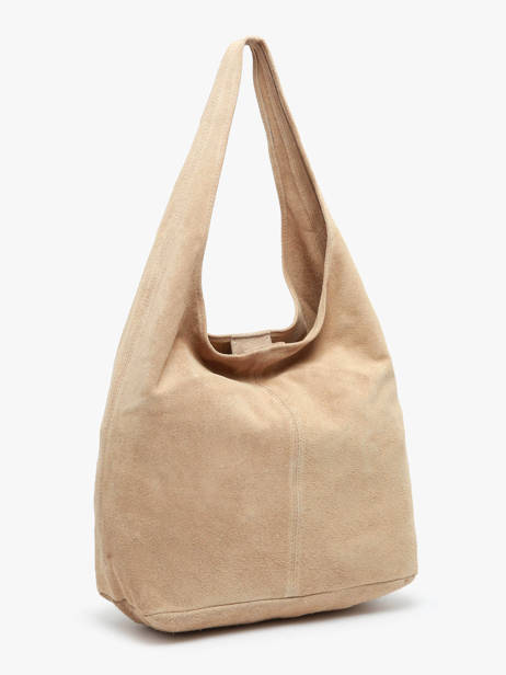 Sac Porté épaule Velvet Cuir Milano Beige velvet VE24062B vue secondaire 4