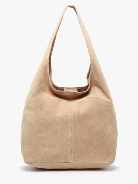 Sac Porté épaule Velvet Cuir Milano Beige velvet VE24062B vue secondaire 6
