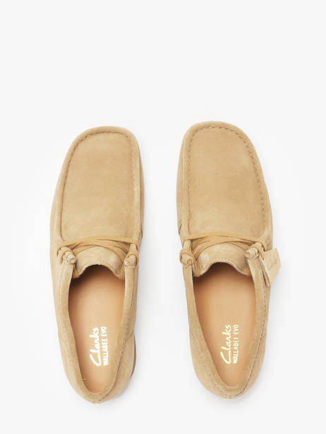 Chaussures Derbies Wallabee En Cuir Clarks Marron men 26172821 vue secondaire 4