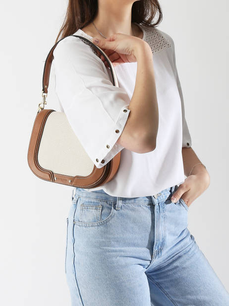 Sac Bandoulière Ella Cuir Le tanneur Beige ella TNGI1214 vue secondaire 1