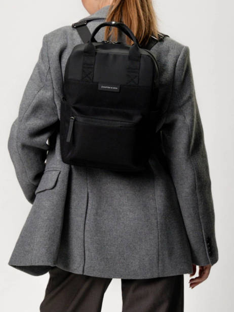 Sac à Dos 1 Compartiment Bergen Small Kapten and son Noir backpack S vue secondaire 1