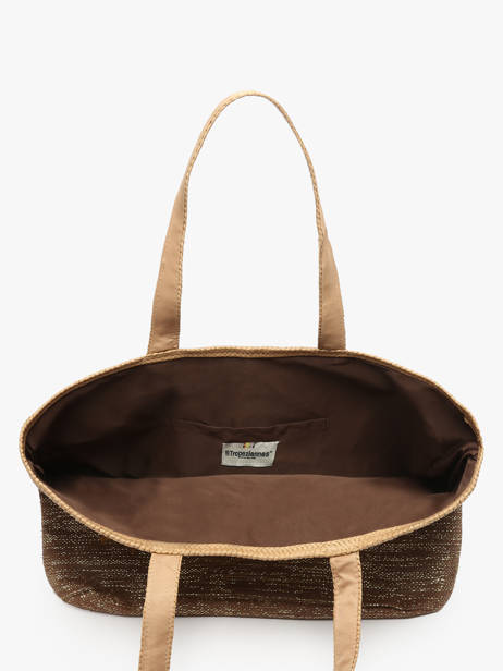 Sac Porté épaule Panama Papier Les tropeziennes Marron panama TZ01 vue secondaire 3