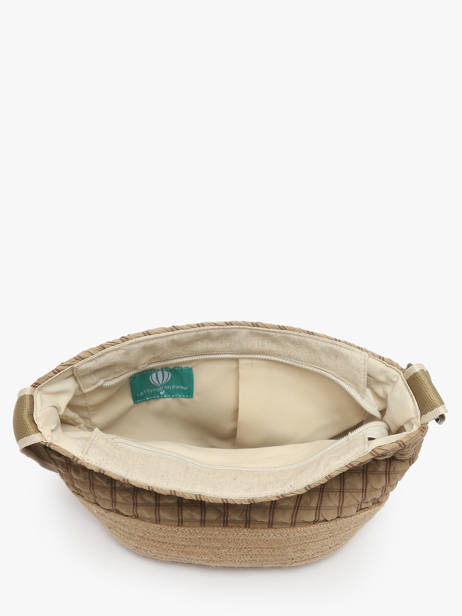 Sac Bandoulière Gaufrette Polyester Le voyage en panier Beige gaufrette PM881 vue secondaire 3
