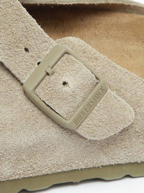 Mules Boston En Cuir Birkenstock Vert men 1025788 vue secondaire 2