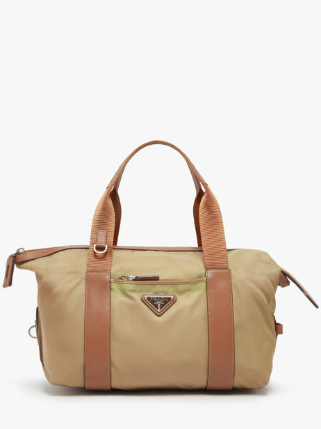 Sac à Main D'occasion Prada Tessuto Cuir Et Nylon Prada Beige second life 1210372