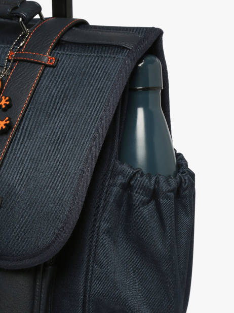 Cartable à Roulettes 3 Compartiments Cameleon Bleu vintage urban CR41 vue secondaire 7