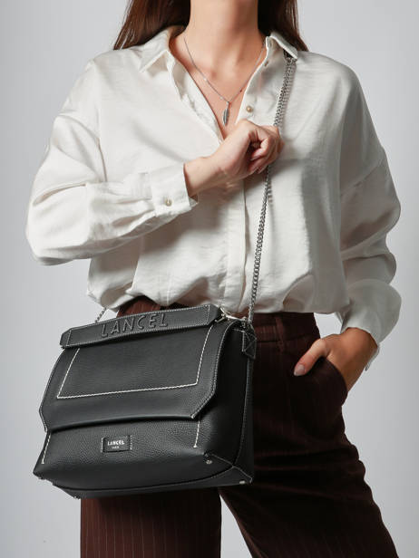 Sac Bandoulière L Ninon Soft Cuir Lancel Noir ninon A13783 vue secondaire 1