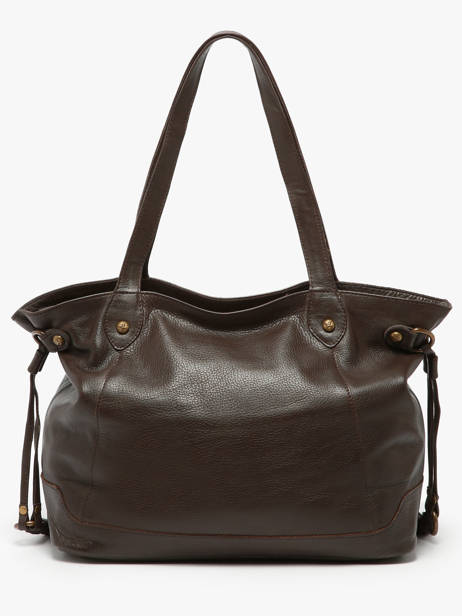 Sac Porté épaule A4 Cow Cuir Basilic pepper Marron cow 155N vue secondaire 4