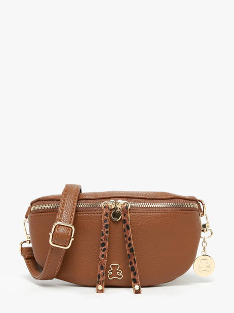 Sac Banane Lulu castagnette Marron zip ZINH