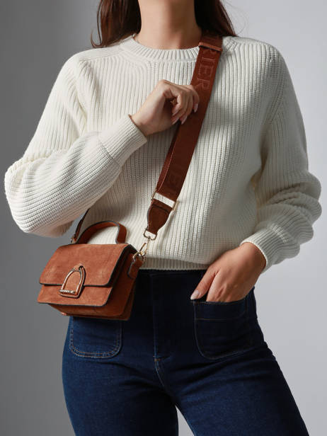 Sac Bandoulière Xs Altesse Suede Etrier Marron altesse suede EASU048X vue secondaire 1