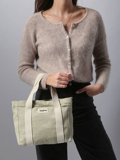 Sac Porté Main Louise Coton Hindbag Vert best seller LOUISE vue secondaire 1