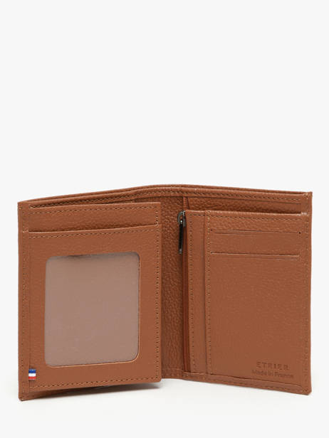 Portefeuille Porte-monnaie Madras Cuir Etrier Marron madras EMAD5016 vue secondaire 1