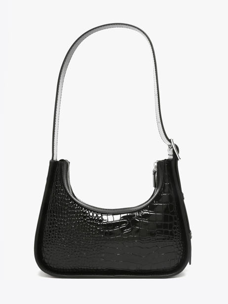 Sac Porté épaule Croco Vernis Paul marius Noir croco vernis VICTXCRV vue secondaire 3