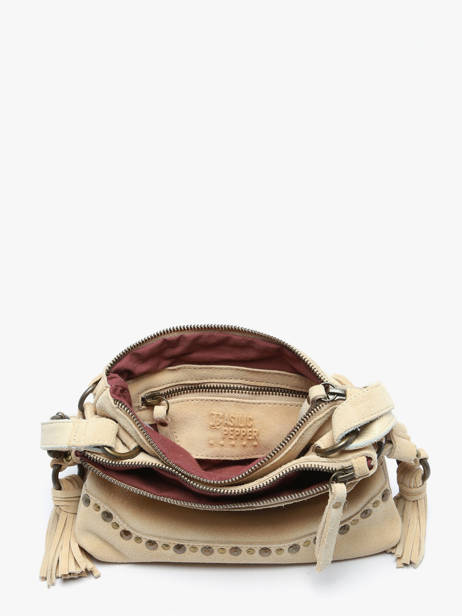 Sac Bandoulière Houston Cuir Basilic pepper Beige houston BHOU82 vue secondaire 3