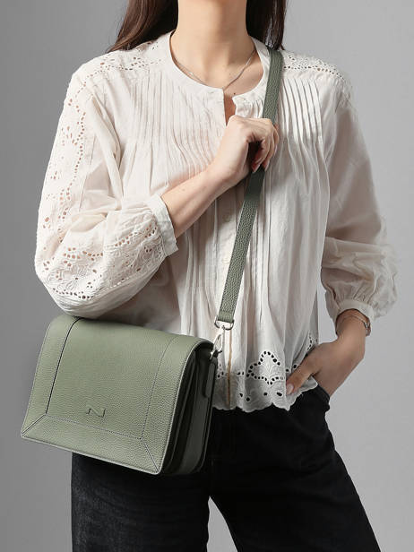 Sac Bandoulière Rotterdam Cuir Nathan baume Vert mondrian 3 vue secondaire 1