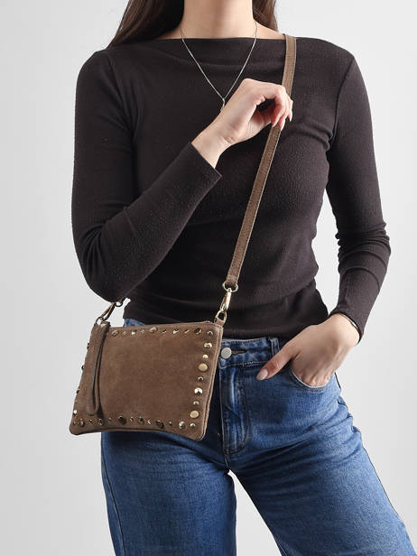 Sac Bandoulière Velvet Cuir Milano Marron velvet VE24111O vue secondaire 1