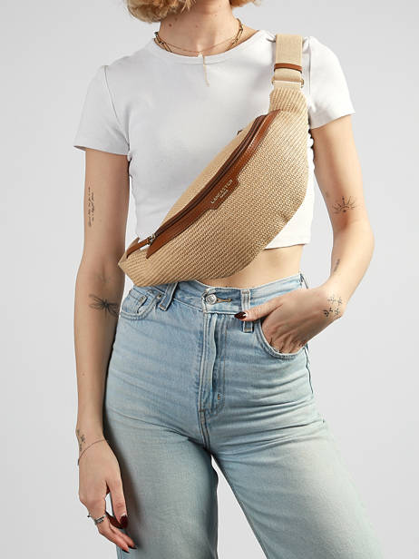 Sac Banane Lancaster Beige mini osier italie 76 vue secondaire 1