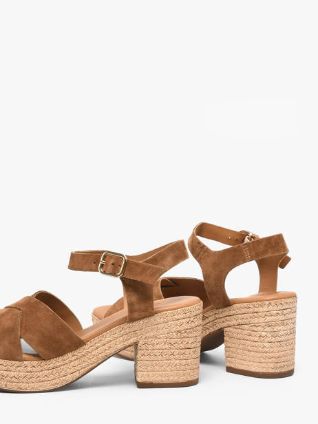 Sandales à Talon En Cuir Aliwell Marron women A123066 vue secondaire 2