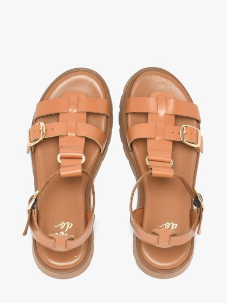 Sandales En Cuir We do Orange women 45710A03 vue secondaire 3